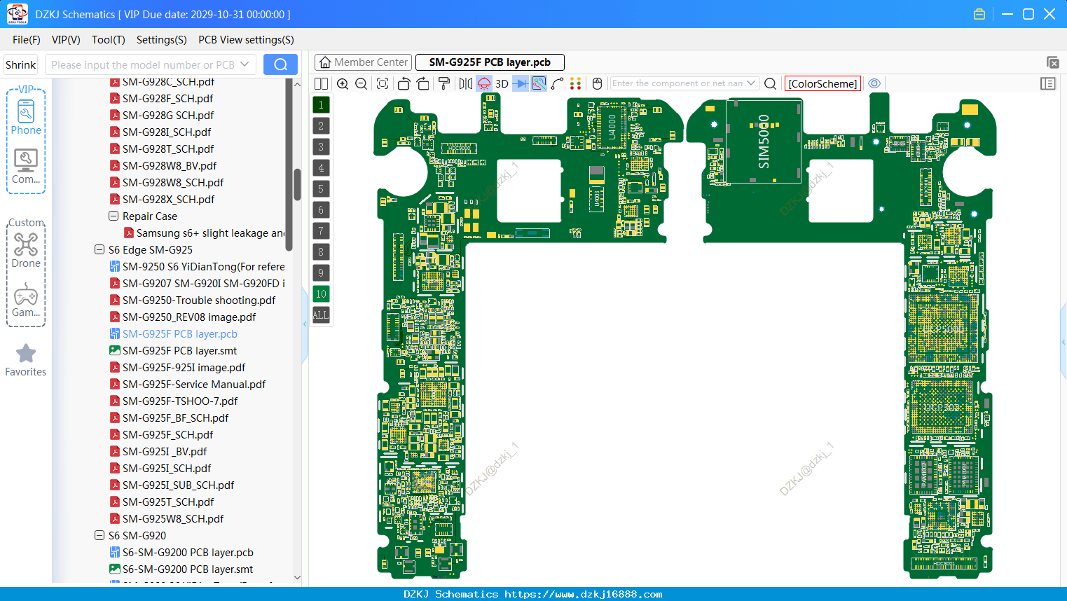 Samsung SM-G925F PCB Layer